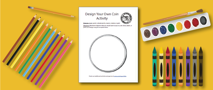 kids design your own coin activity materials