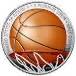 2020 Basketball Hall of Fame Commemorative Clad Half Dollar Proof Colorized Reverse