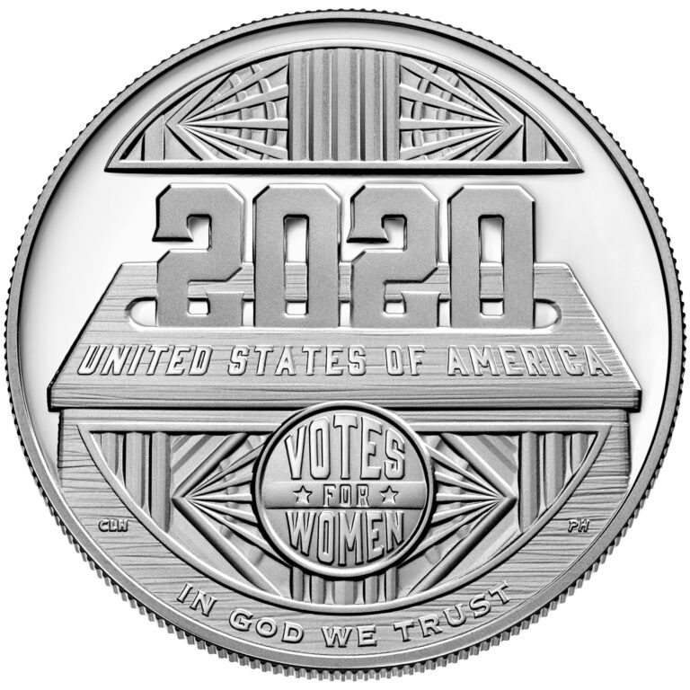 2020 Women's Suffrage Centennial Commemorative Silver Dollar Proof Reverse