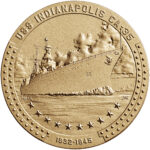 USS Indianapolis Bronze Medal Three Inch Obverse