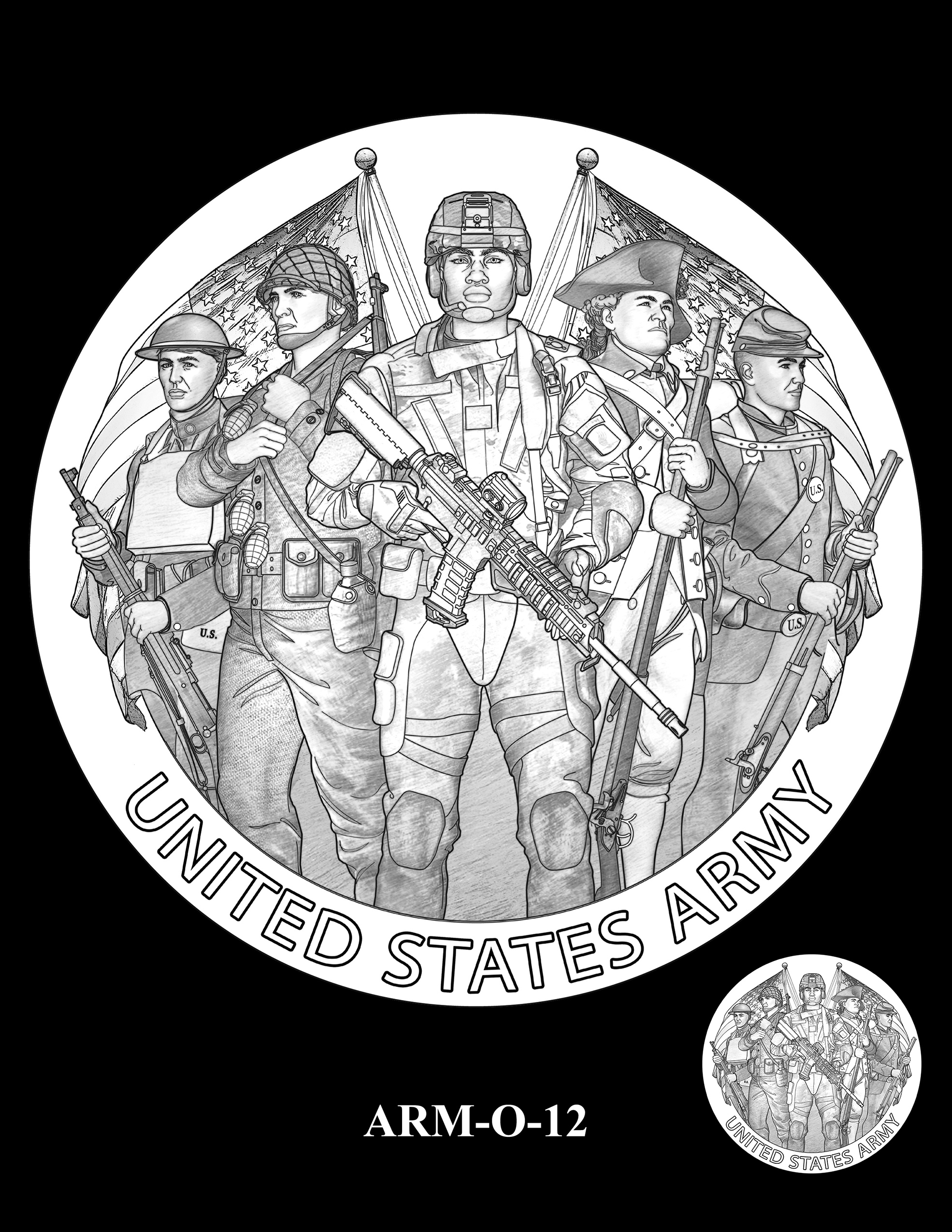 ARM-O-12 -- United States Army Silver Medal