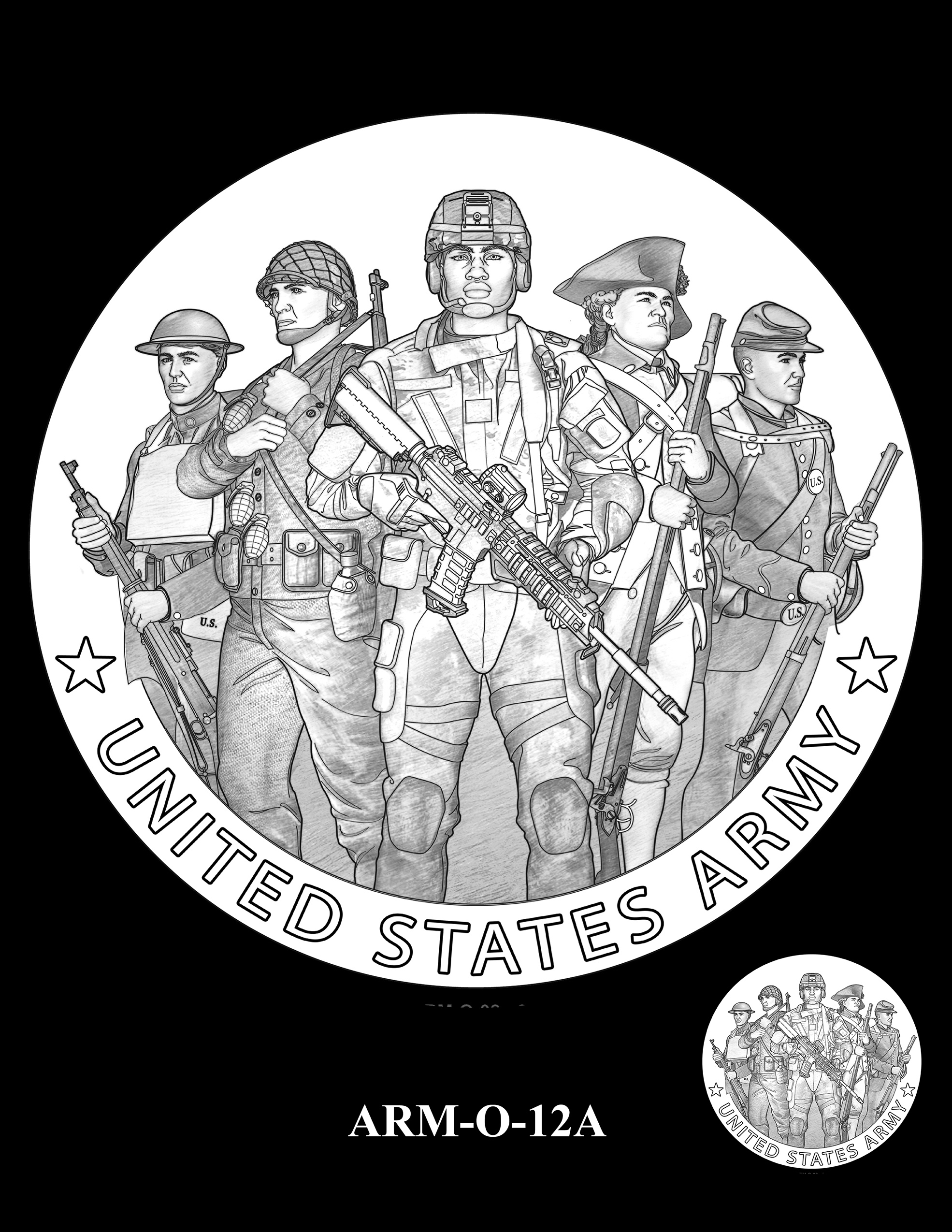 ARM-O-12A -- United States Army Silver Medal