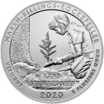 2020 America the Beautiful Quarters Five Ounce Silver Bullion Coin Marsh-Billings-Rockefeller Vermont Reverse