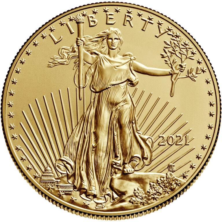 2021 American Eagle Gold One Ounce Bullion Coin Obverse Old Design