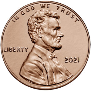 2021 Lincoln Penny Uncirculated Obverse Philadelphia