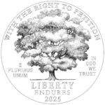 2025 American Eagle Platinum Proof Coin Line Art Obverse