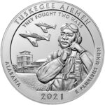 2021 America the Beautiful Quarters Five Ounce Silver Bullion Coin Tuskegee Airmen Alabama Reverse