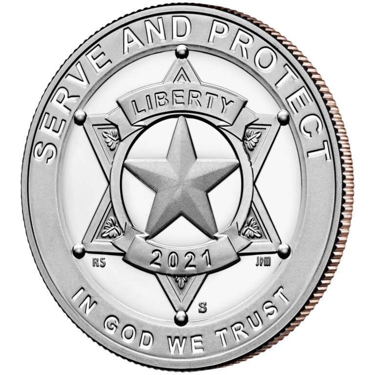 2021 National Law Enforcement Memorial and Museum Clad Coin Proof Obverse Angle