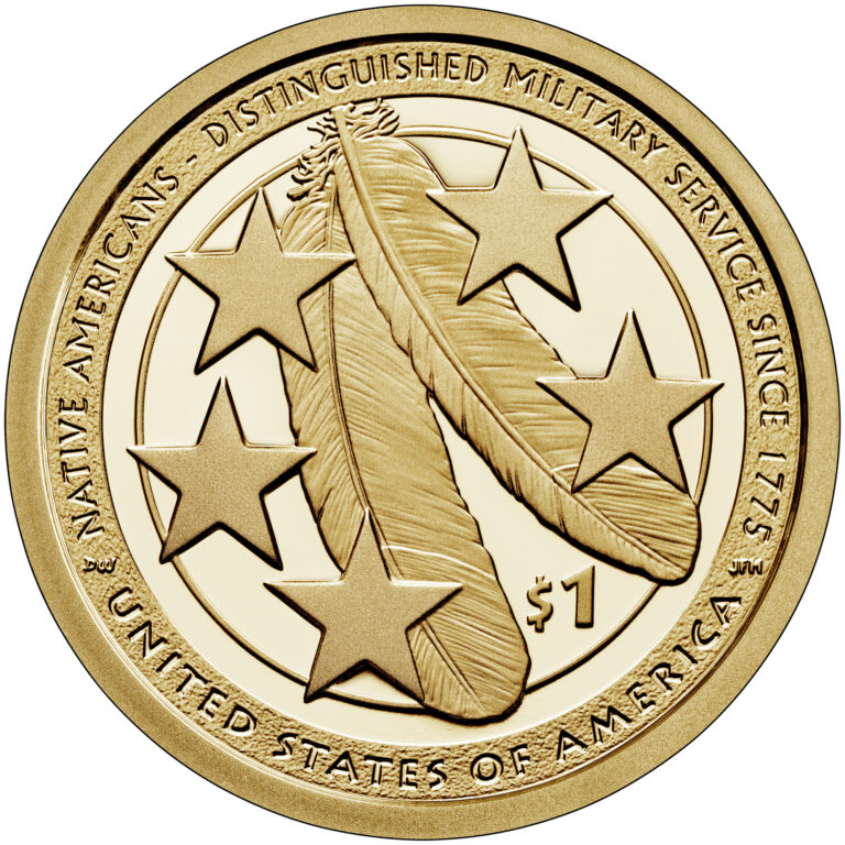 2021 Native American One Dollar Proof Coin Reverse