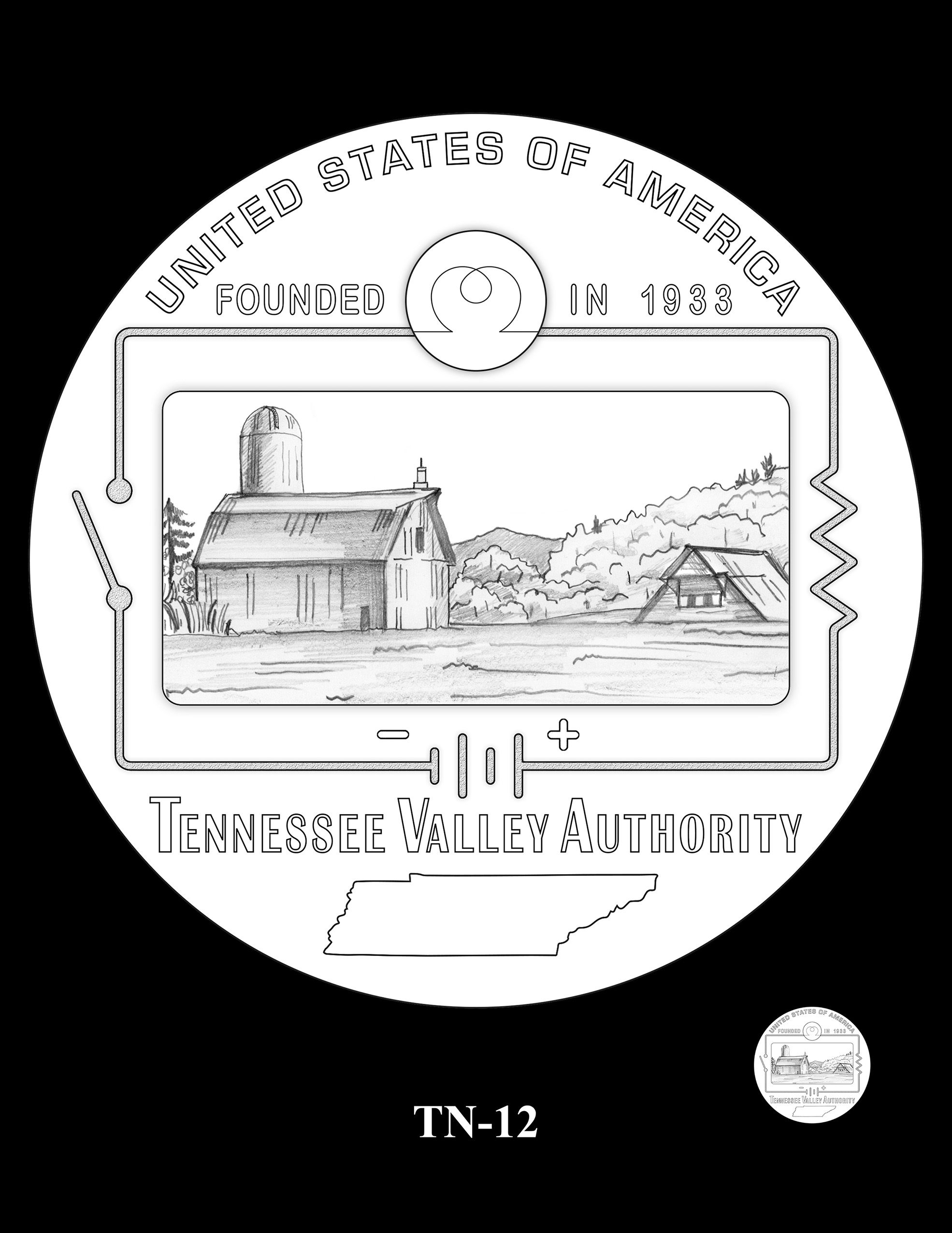 TN-12 -- 2022 American Innovation $1 Coin - Tennessee