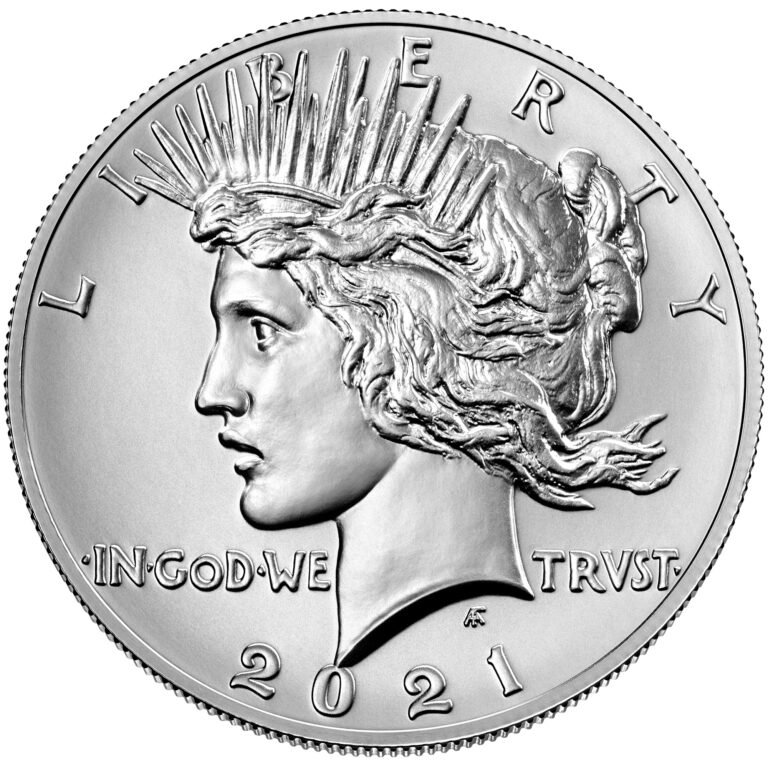 2021 Peace Dollar Anniversary Coin Uncirculated Obverse