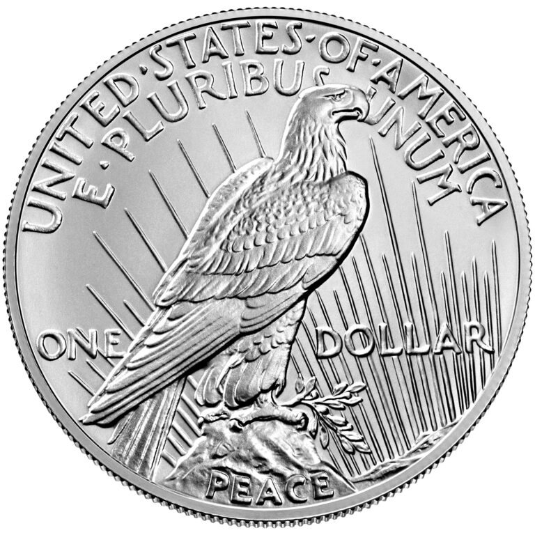2021 Peace Dollar Anniversary Coin Uncirculated Reverse