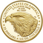 2021 American Eagle Gold Half Ounce Proof Coin Reverse New Design
