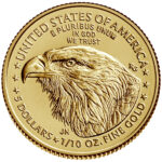 2021 American Eagle Gold Tenth Ounce Bullion Coin Reverse New Design
