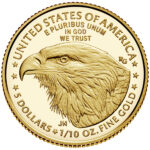 2021 American Eagle Gold Tenth Ounce Proof Coin Reverse New Design