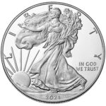 2021 American Eagle Silver One Ounce Proof Coin Obverse Old Design
