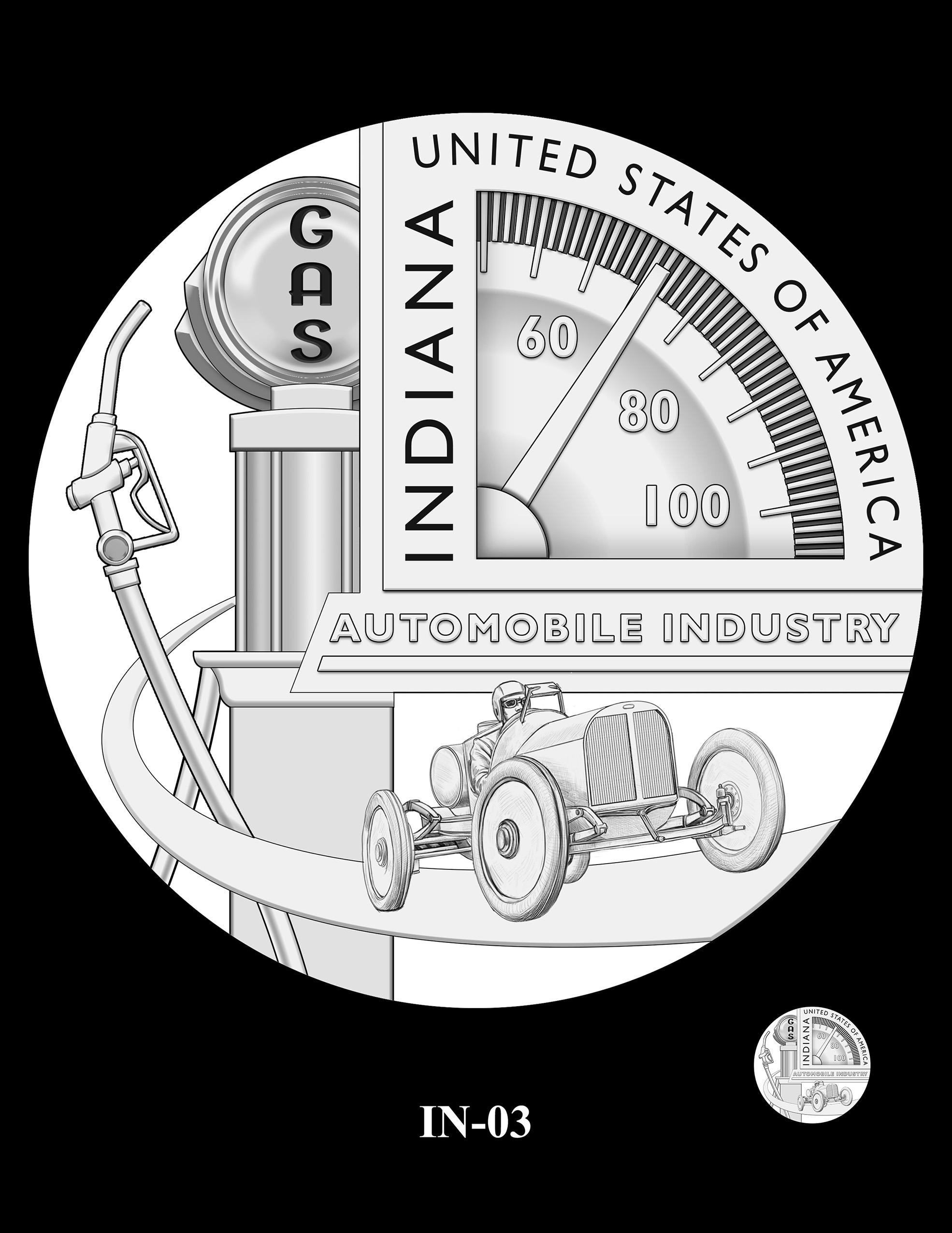 IN-03 -- 2023 American Innovation $1 Coin Program - Indiana