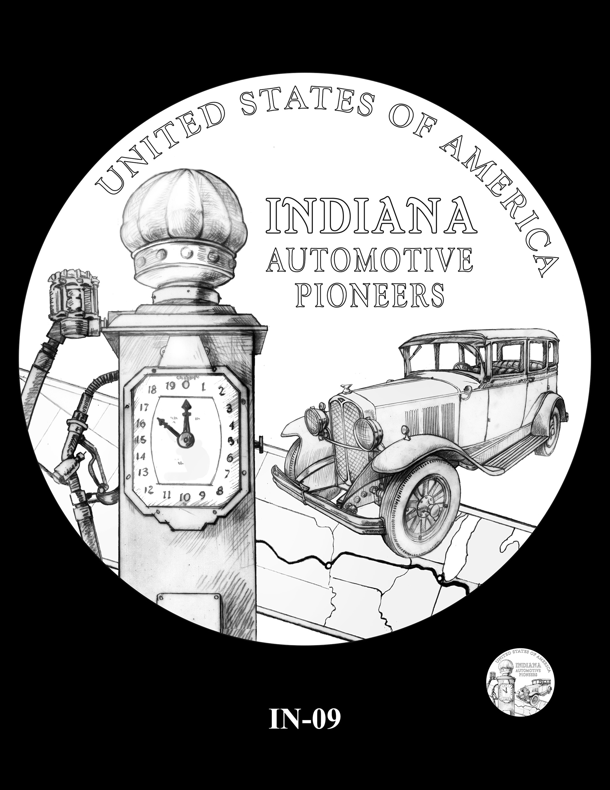IN-09 -- 2023 American Innovation $1 Coin Program - Indiana