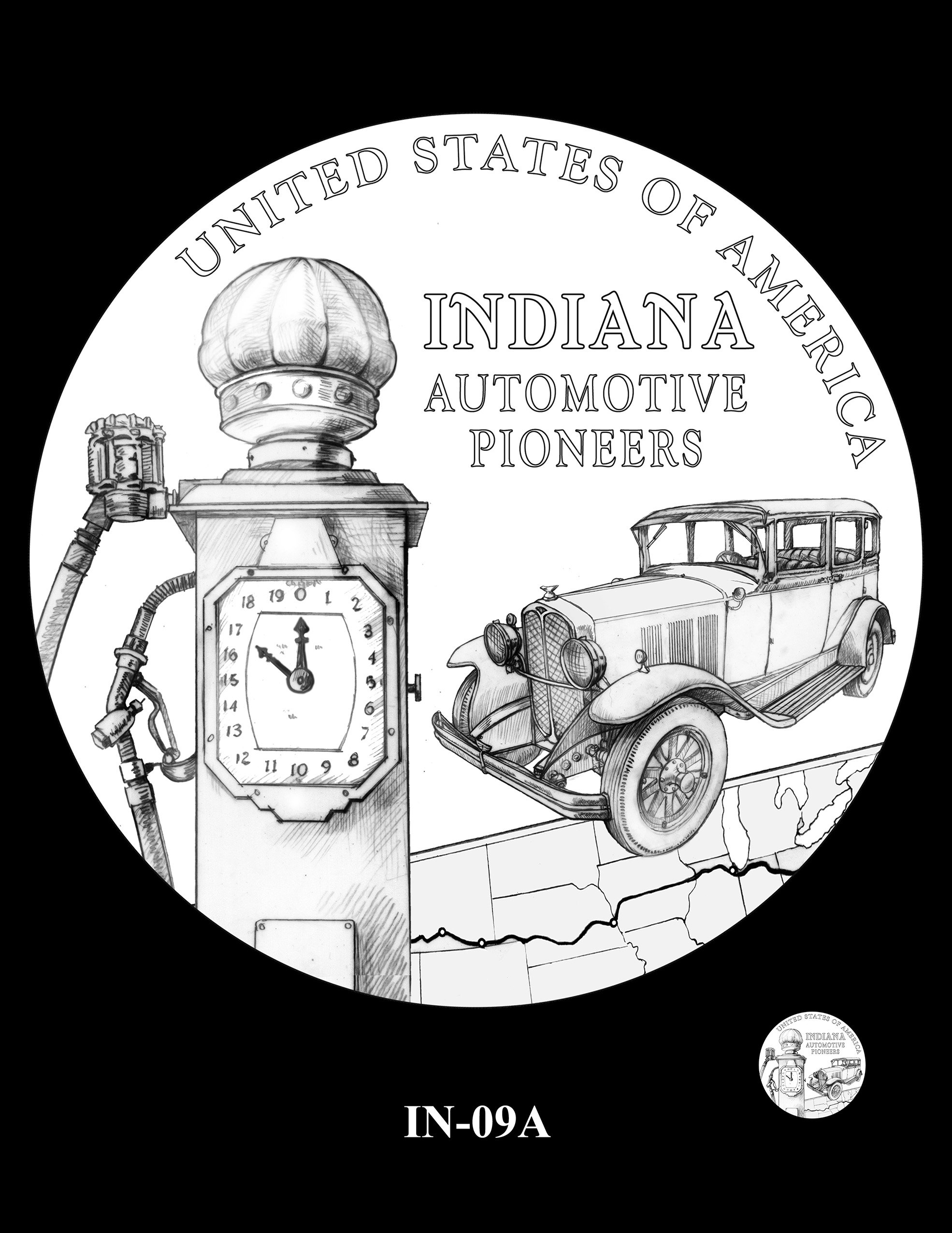 IN-09A -- 2023 American Innovation $1 Coin Program - Indiana