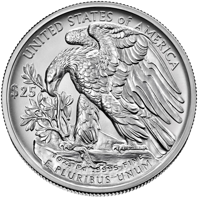 2021 American Eagle Palladium One Ounce Bullion Coin Reverse