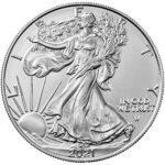 2021 American Eagle Silver One Ounce Uncirculated Coin Obverse New Design