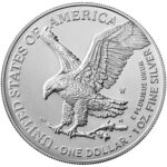 2021 American Eagle Silver One Ounce Uncirculated Coin Reverse New Design