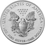 2021 American Eagle Silver One Ounce Reverse Proof Coin Reverse Old Design