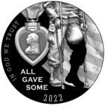 2022 National Purple Heart Hall of Honor Commemorative Clad Coin Line Art Obverse