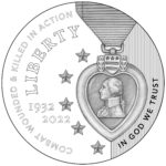 2022 National Purple Heart Hall of Honor Commemorative Silver Coin Line Art Obverse