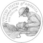 2022 National Purple Heart Hall of Honor Commemorative Silver Coin Line Art Reverse