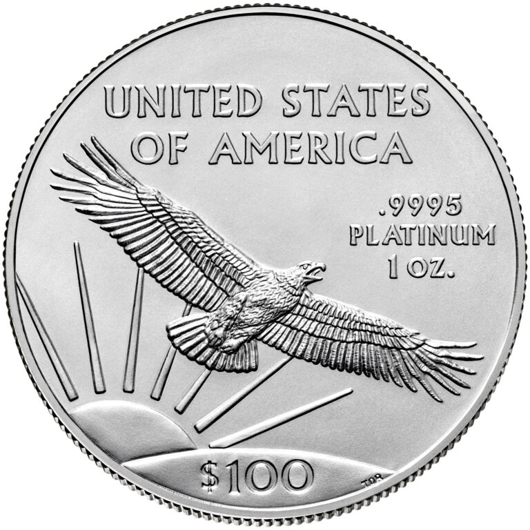 2022 American Eagle Platinum One Ounce Bullion Coin Reverse