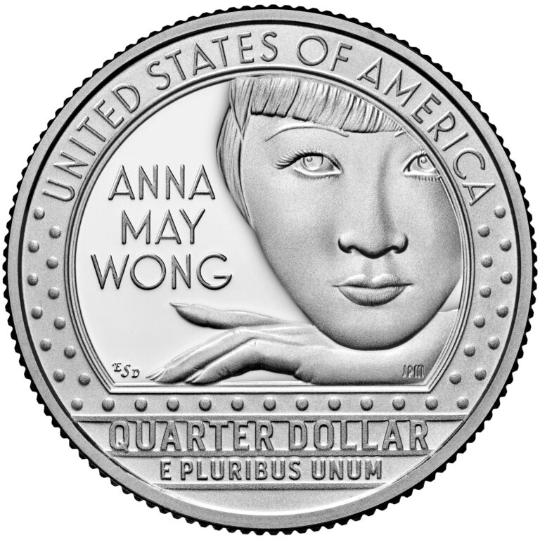 2022 American Women Quarters Coin Anna May Wong Proof Reverse