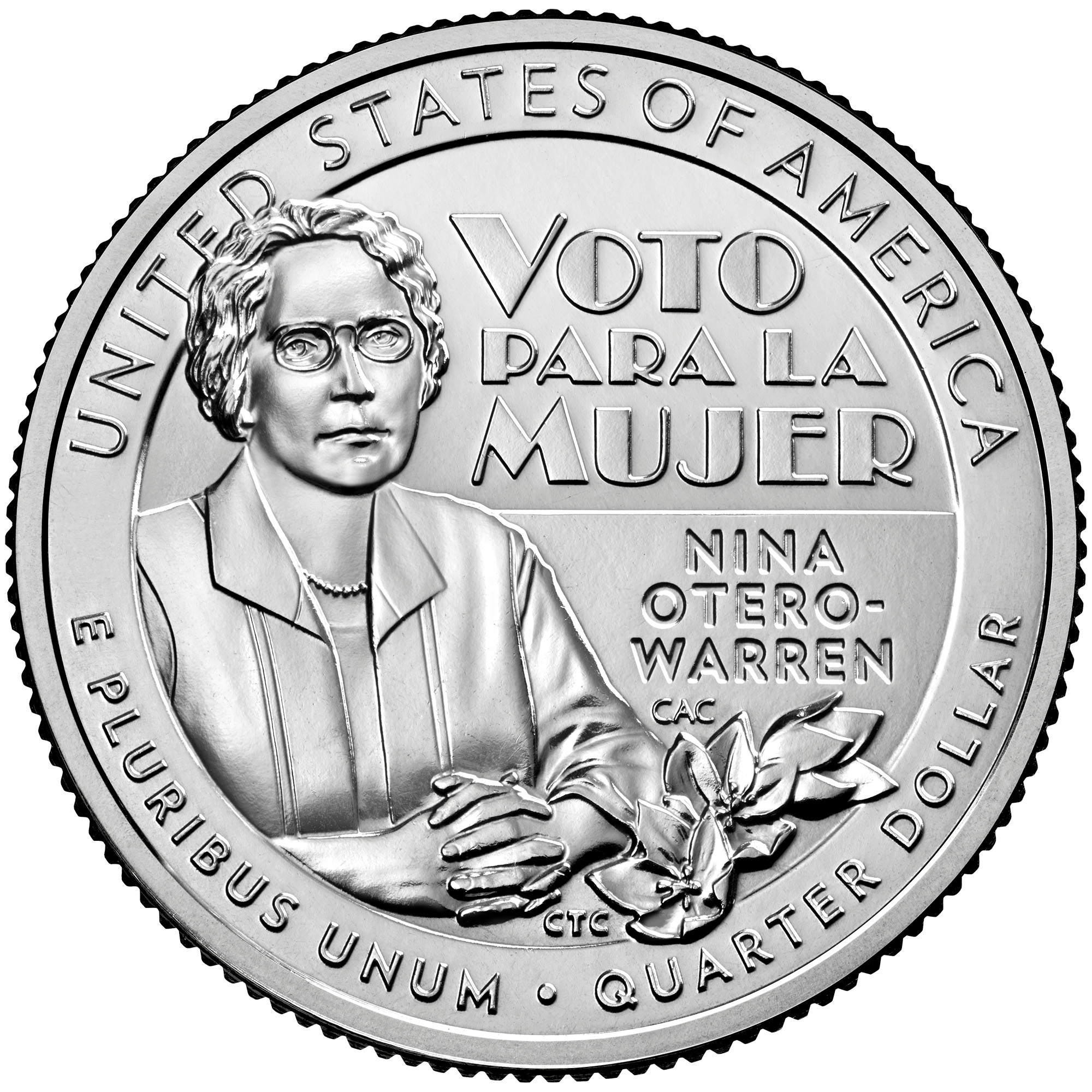 2022 American Women Quarters Coin Nina Otero-Warren Uncirculated Reverse