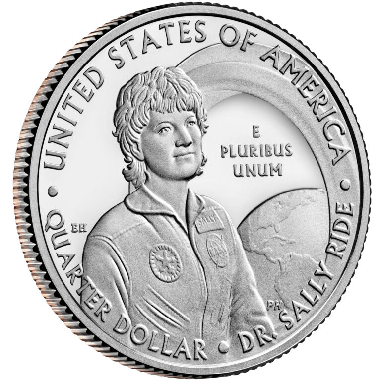 2022 American Women Quarters Coin Dr Sally Ride Proof Reverse Angle