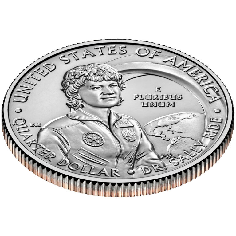 2022 American Women Quarters Coin Dr Sally Ride Uncirculated Reverse Angle