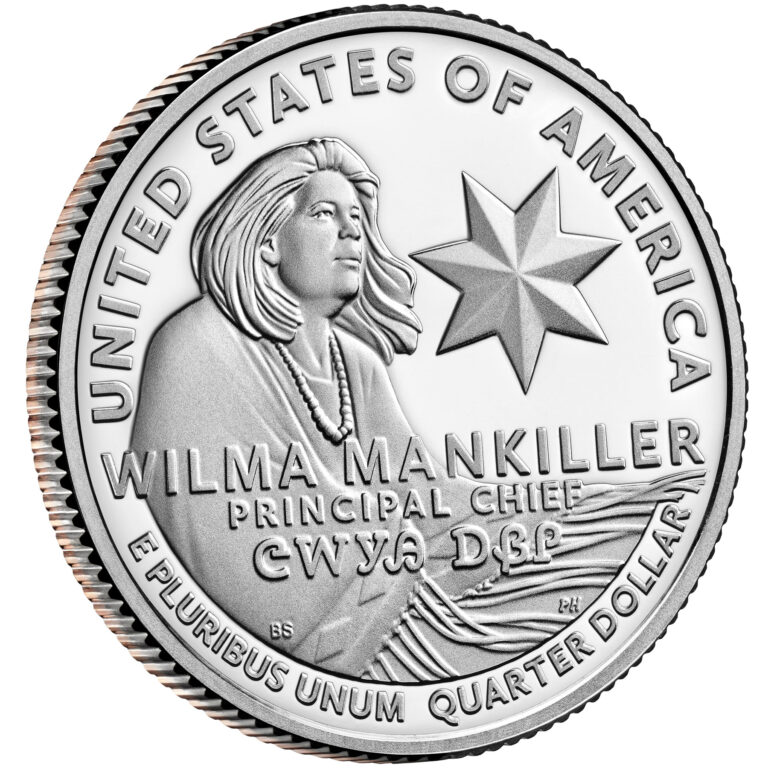 2022 American Women Quarters Coin Wilma Mankiller Proof Reverse Angle