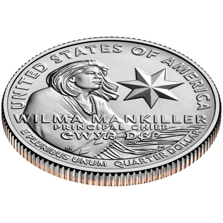2022 American Women Quarters Coin Wilma Mankiller Uncirculated Reverse Angle