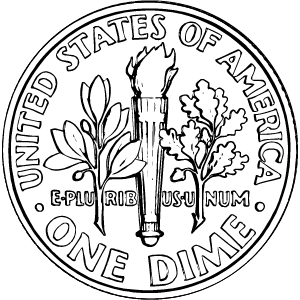 2022 dime reverse coloring page icon