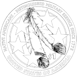 2022 native american $1 coin reverse coloring page icon