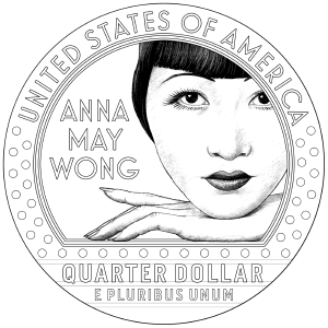 anna may wong quarter reverse coloring page icon