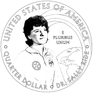 dr. sally ride quarter reverse coloring page icon