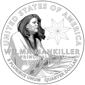 wilma mankiller quarter reverse coloring page icon