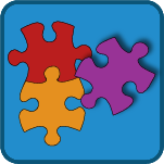jigsaw puzzle game icon; puzzle pieces