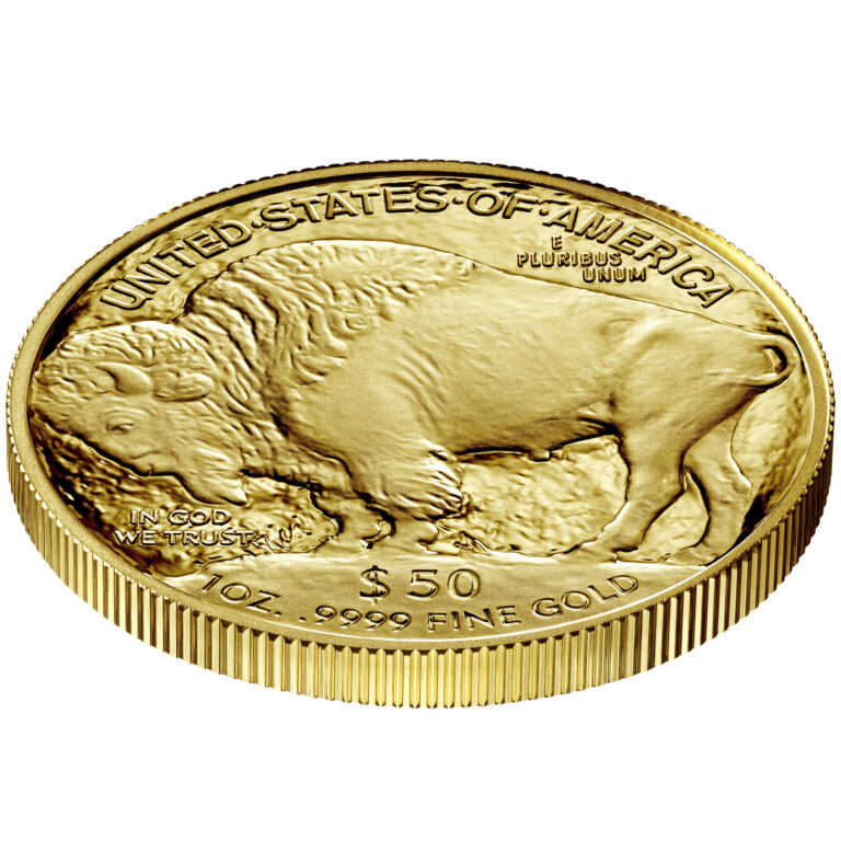 2022 American Buffalo One Ounce Gold Proof Coin Reverse Angle