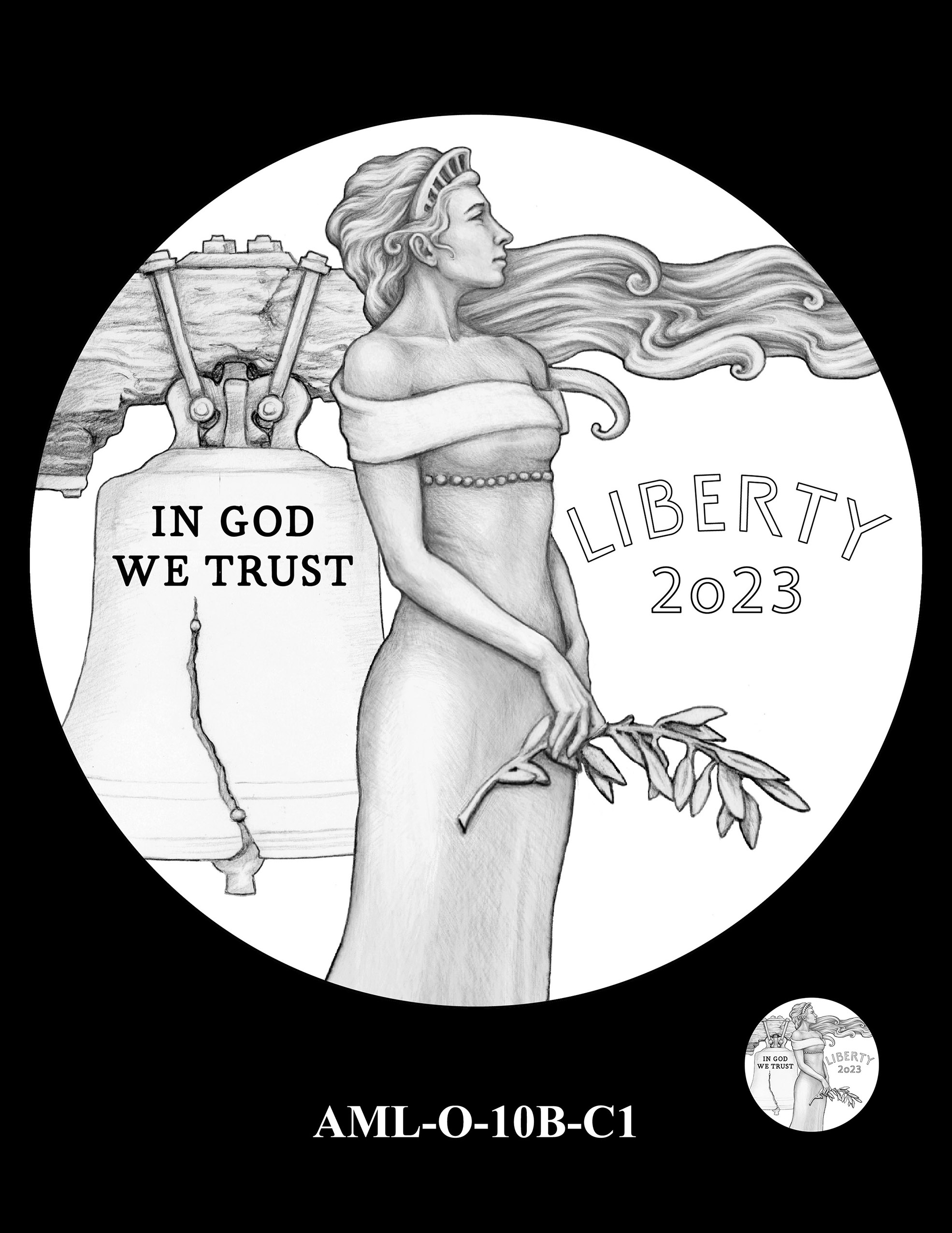 AML-O-10B-C1 -- 2023 American Liberty High Relief 24k Gold and Silver Medal Program