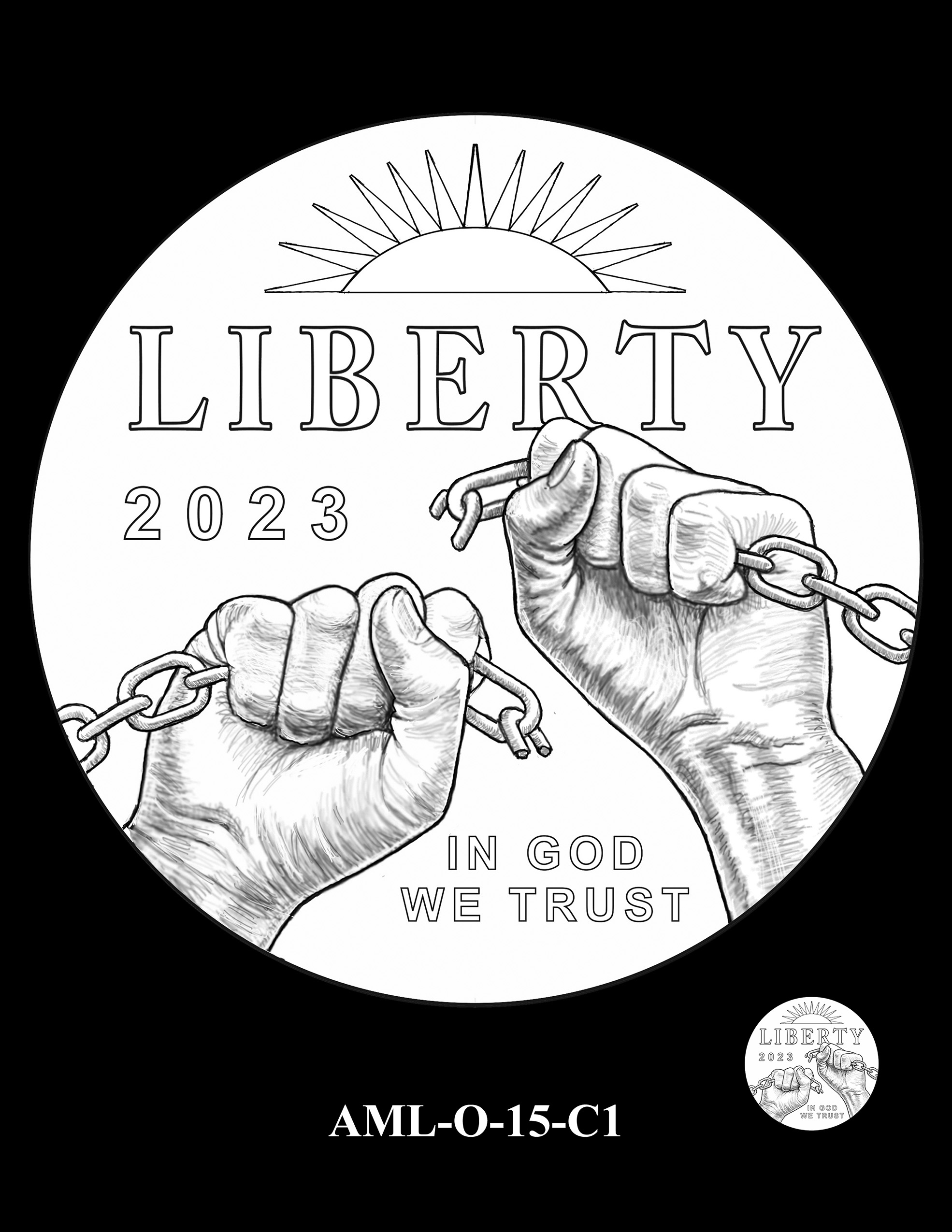 AML-O-15-C1 -- 2023 American Liberty High Relief 24k Gold and Silver Medal Program