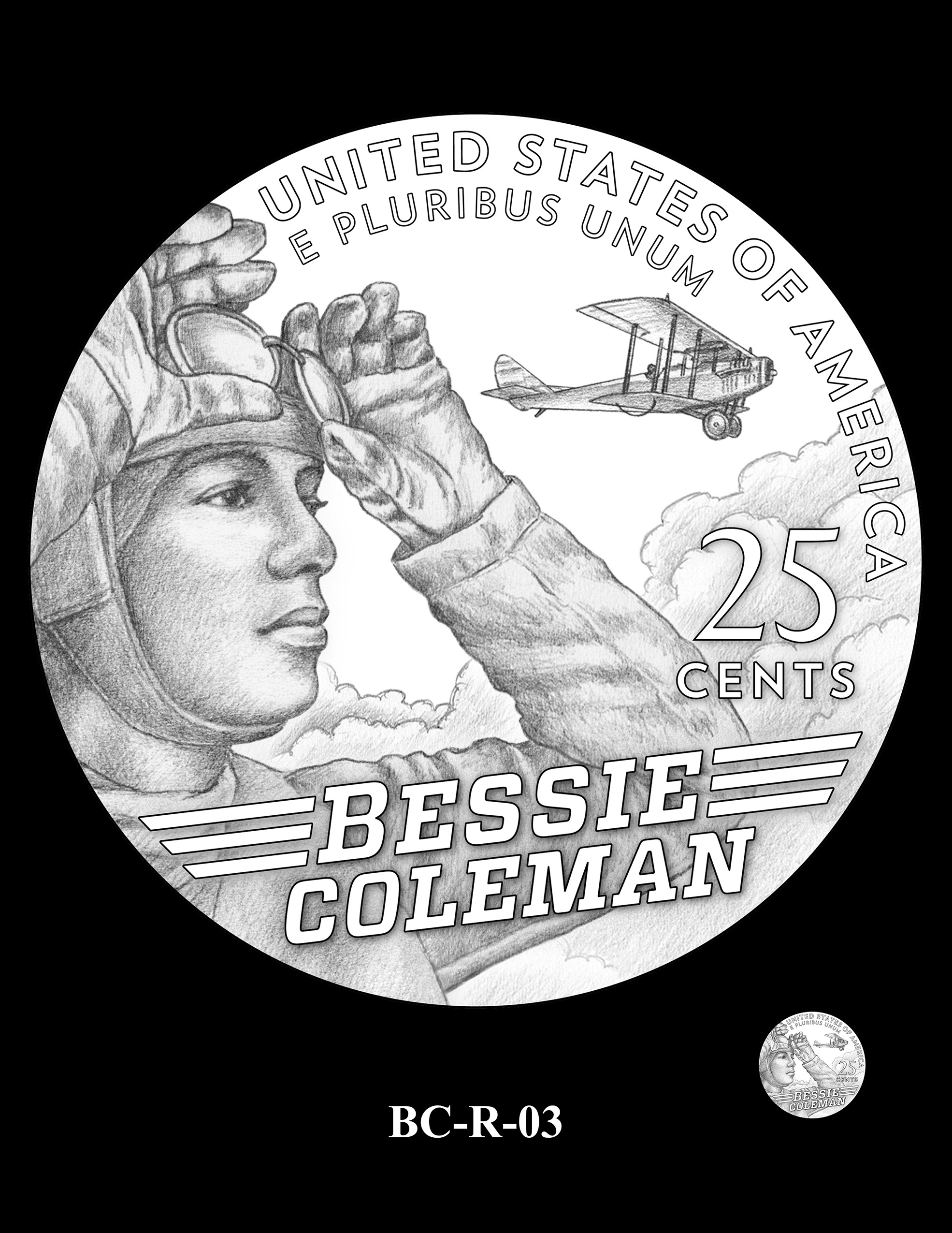 BC-R-03 -- 2023 American Women Quarters - Bessie Coleman