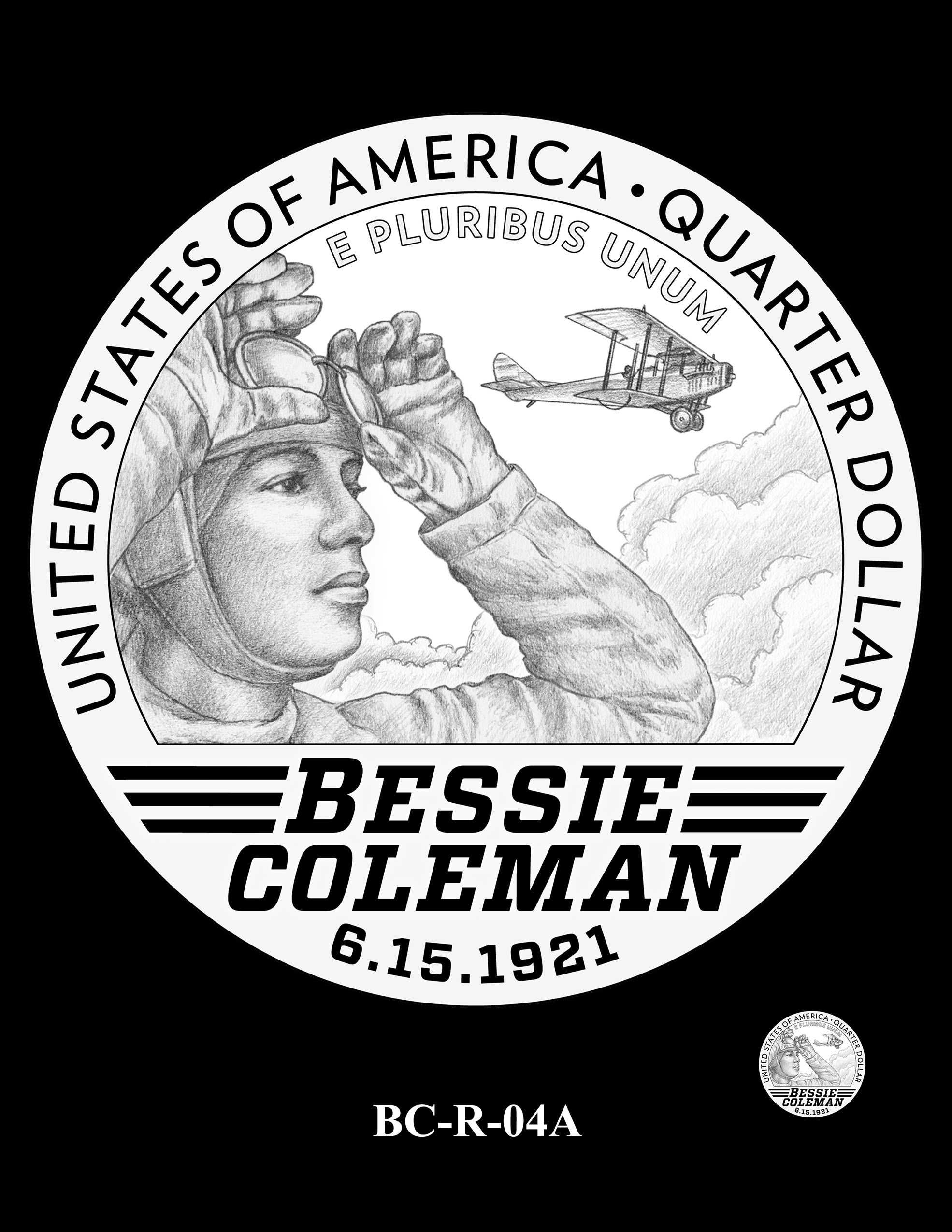 BC-R-04A -- 2023 American Women Quarters - Bessie Coleman