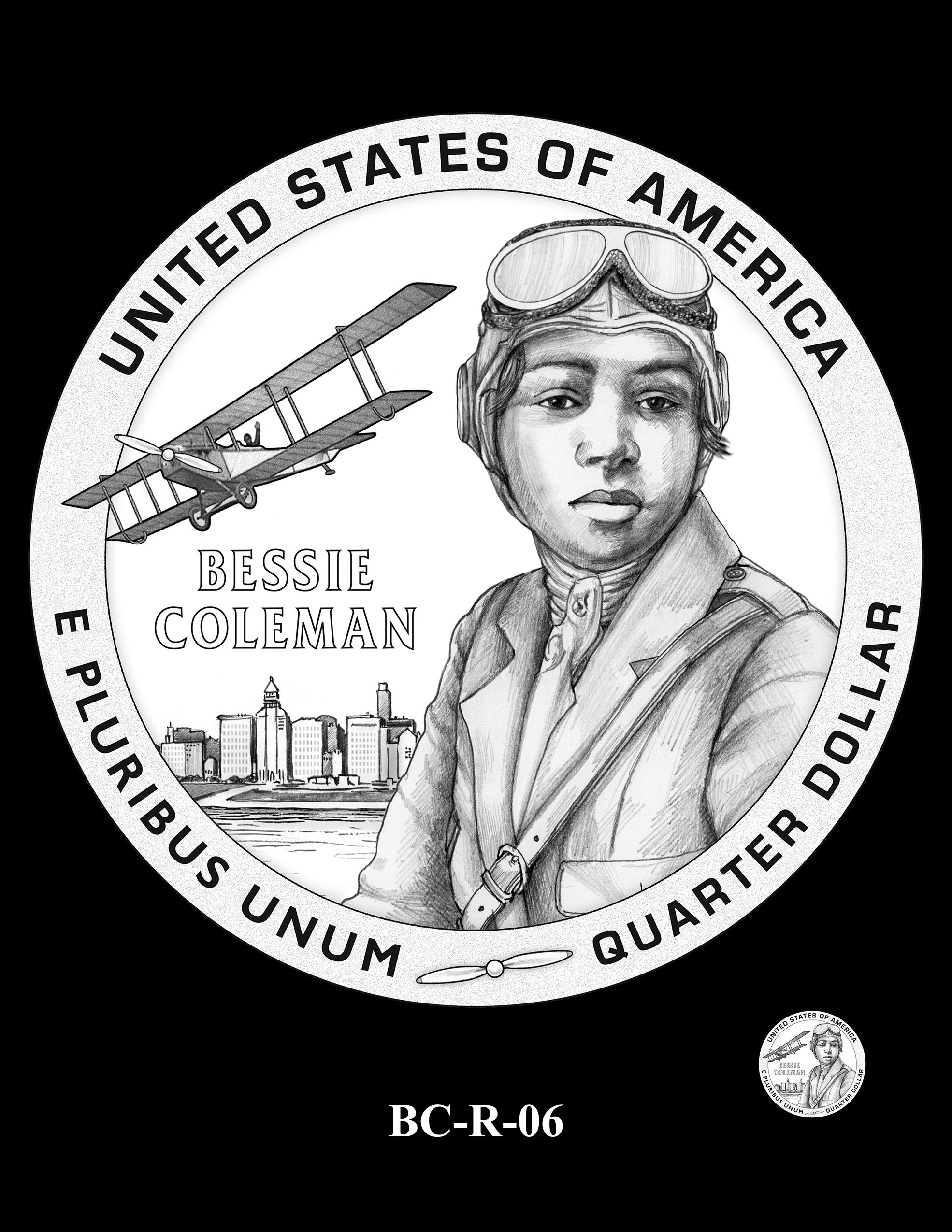 BC-R-06 -- 2023 American Women Quarters - Bessie Coleman