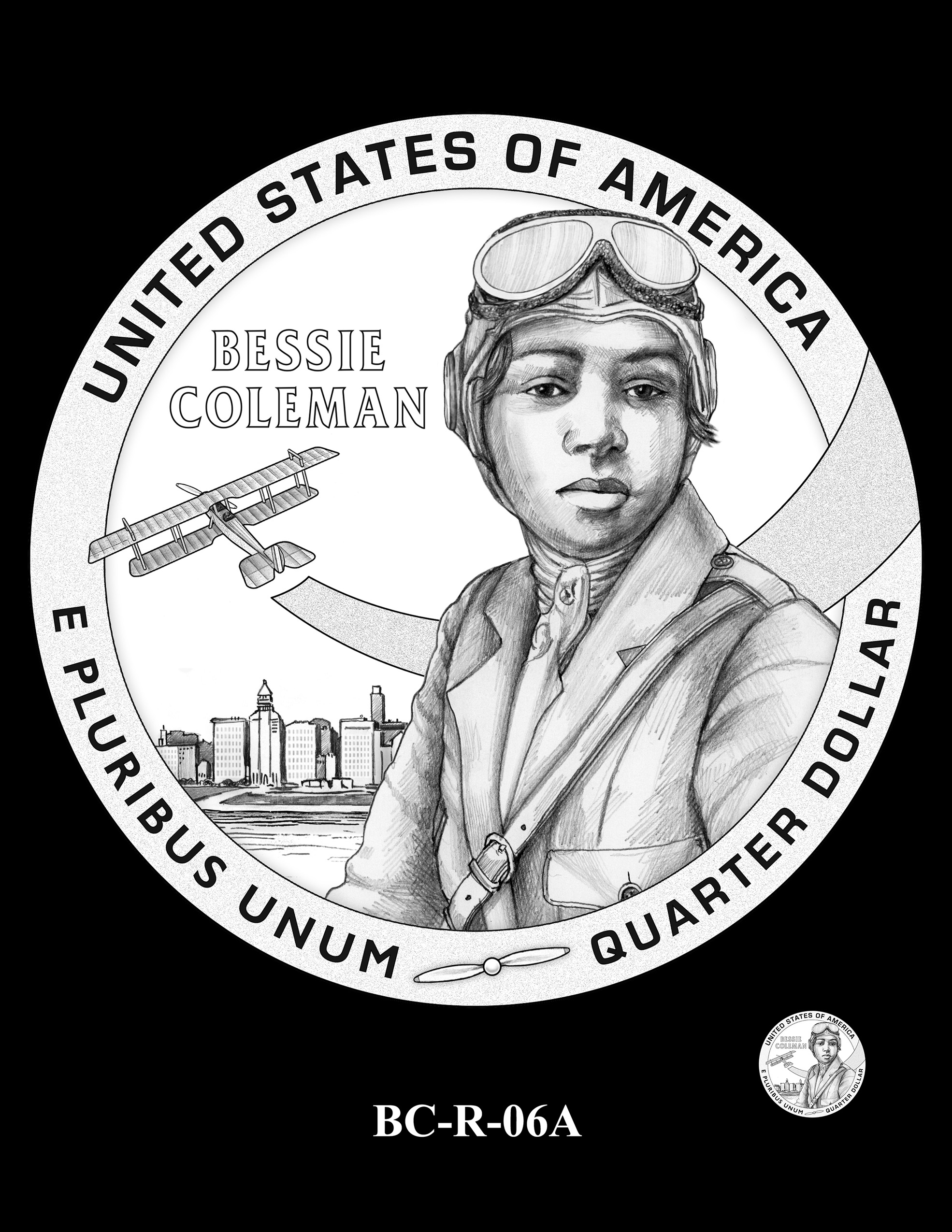 BC-R-06A -- 2023 American Women Quarters - Bessie Coleman